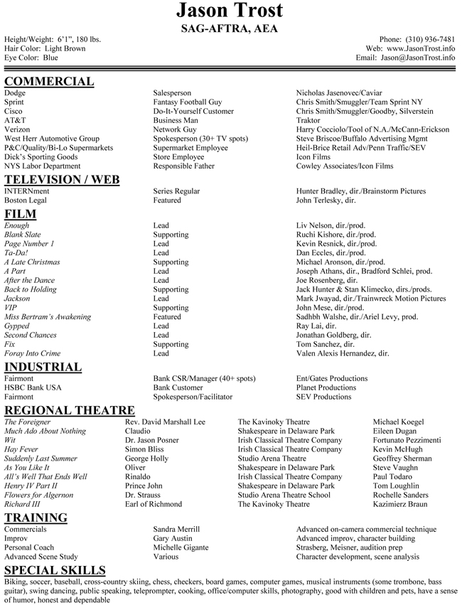 Jason Trost - Resume